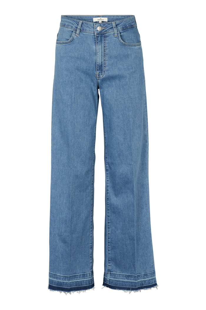 Light wash fringe shops jeans