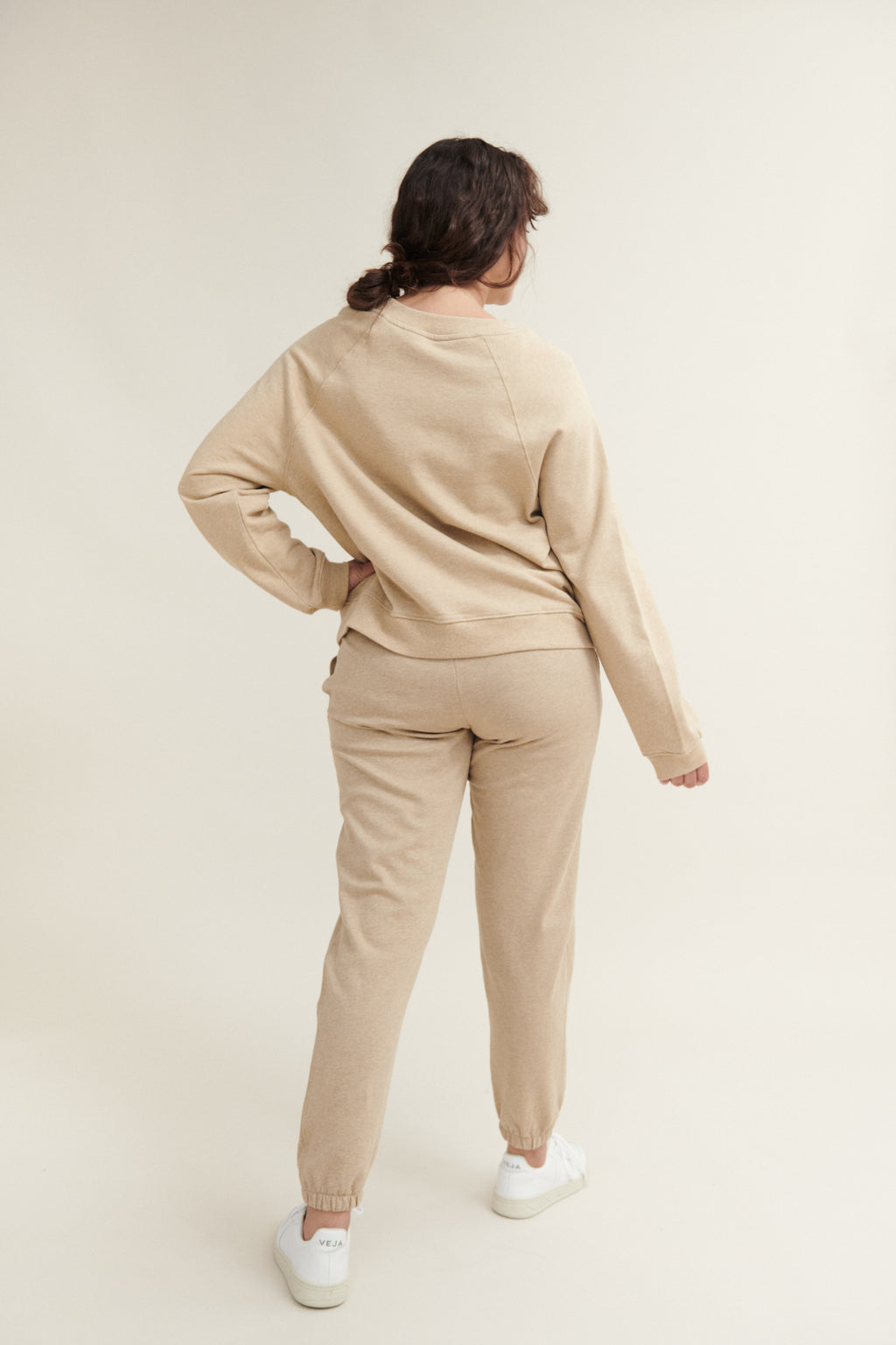 Birch Beige Melange Merino Wool Pants