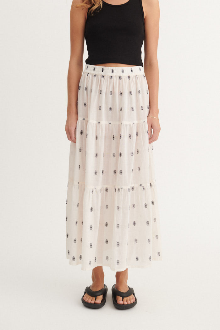 Basic Apparel Ada Skirt Skirts 705 whisper white / Sky captain