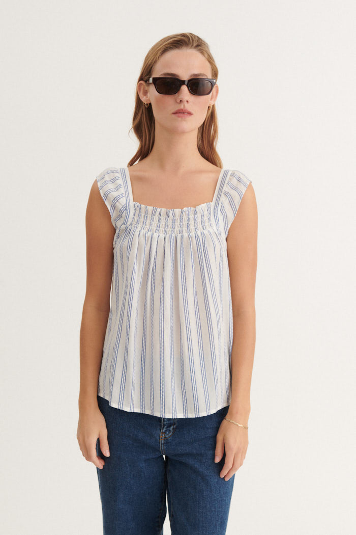 Basic Apparel Ada Top Toppe 781 True navy / whisper white