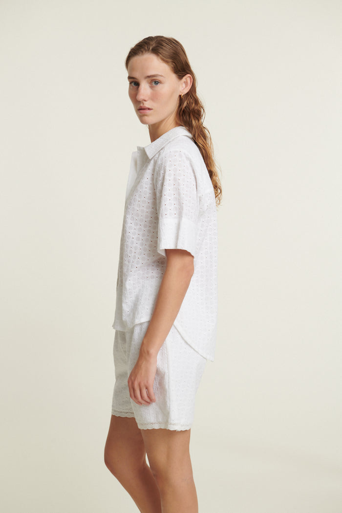 Basic Apparel Adie SS Shirt Shirts 423 Bright White