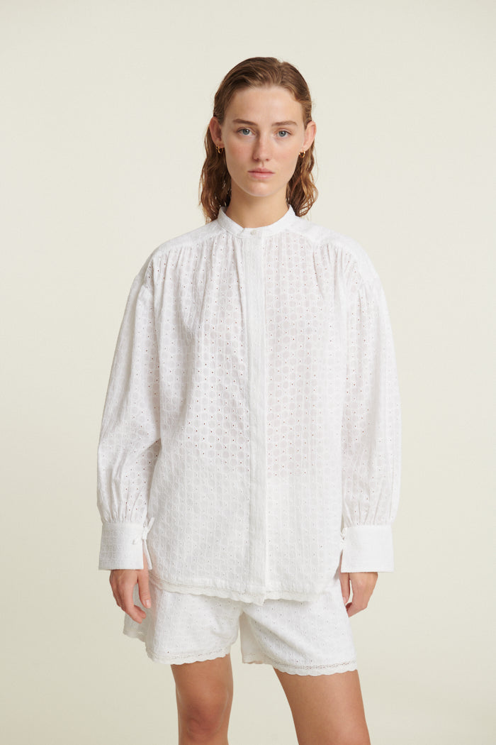 【DEARMINE】Dear Basic Cotton Shirt Ganache Japanese De-Luxe Cotton Linen Knit Tee - Buck Mason