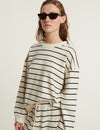 Anneli Oversized LS Sweat - Birch/Black
