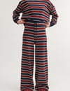 Anneli Pants - Bordeaux truffle / Sky captain