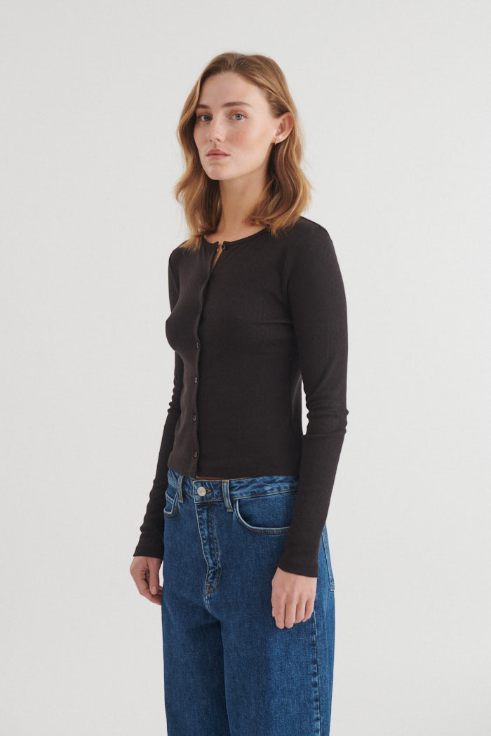 Basic Apparel Arense Cardigan Cardigans 001 Black