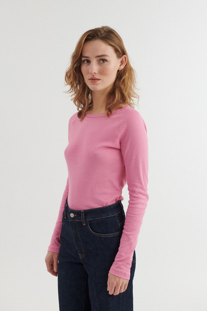 Basic Apparel Arense LS Tee T-shirts 899 Cashmere rose