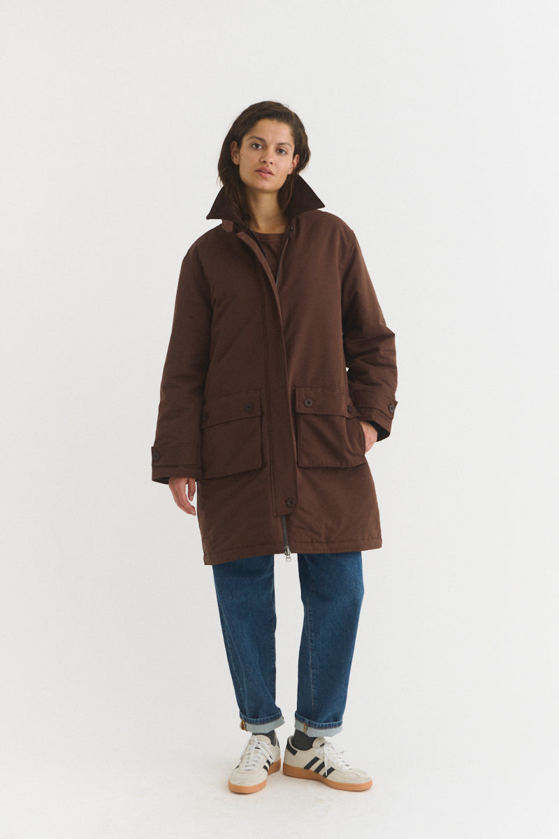 Basic Apparel Asani Coat Coats 864 Chicory coffee