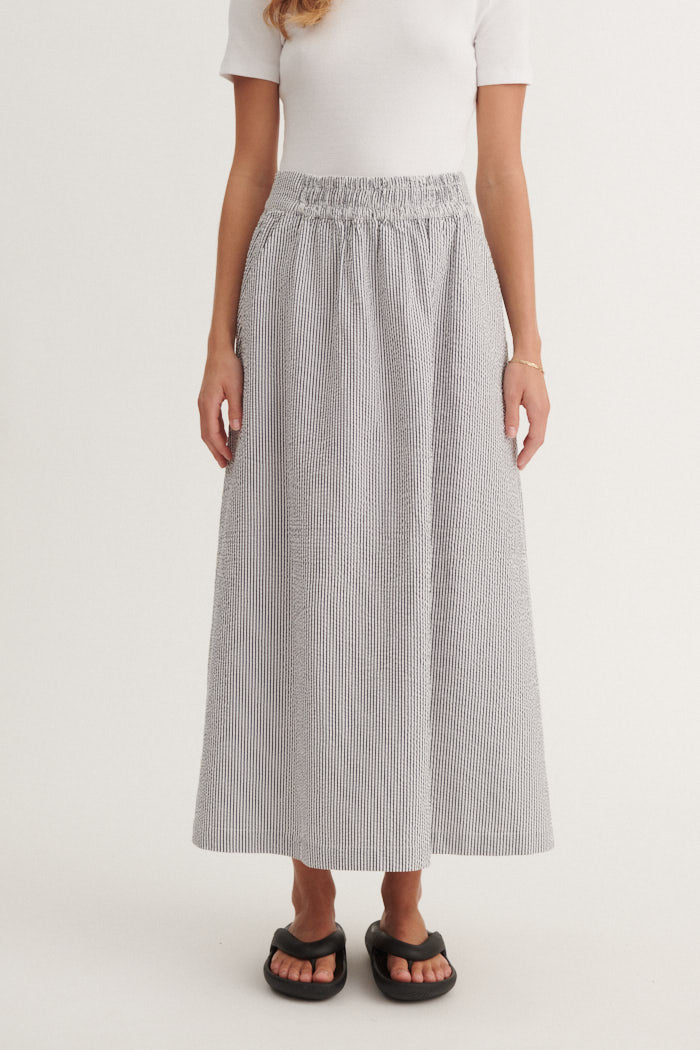 Basic Apparel Asta Skirt Skirts 690 Bright white / sky captain