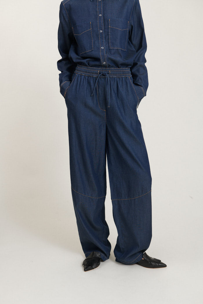 Basic Apparel Bine Pant Bukser 103 Mid Blue