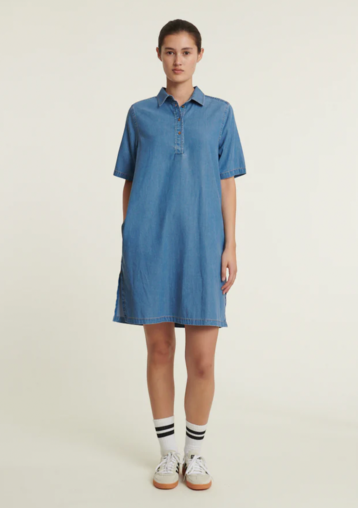 Basic Apparel Bine Polo Dress Dresses 038 Light Blue