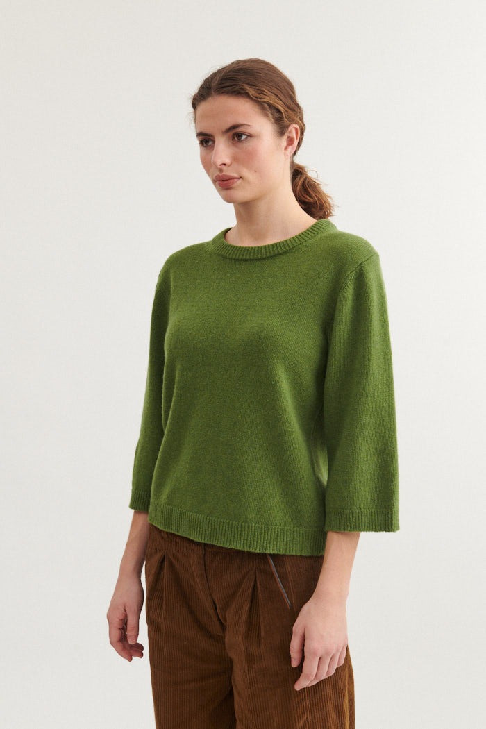Basic Apparel Cady 3/4 Sleeve Sweaters 789 Mayfly