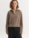 Cady Zip Cardigan - Greige