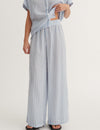 Calli Loose Pants - Frozen fjord / whisper white / black