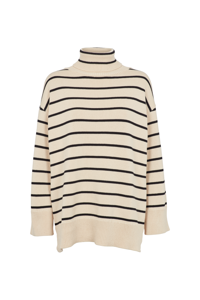 Basic Apparel Winie T-Sweater Sweaters 482 Birch/Black