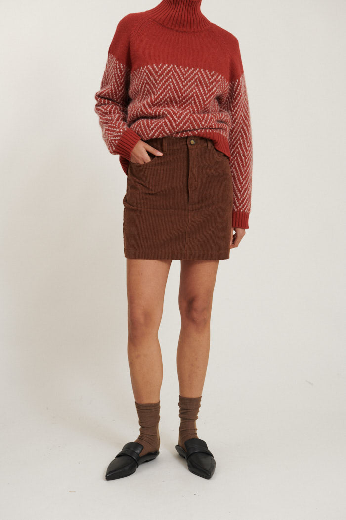 Basic Apparel Cherry Skirt Skirts 710 Bison