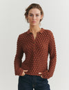 Cilla Polo Sweater - Tortoise shell