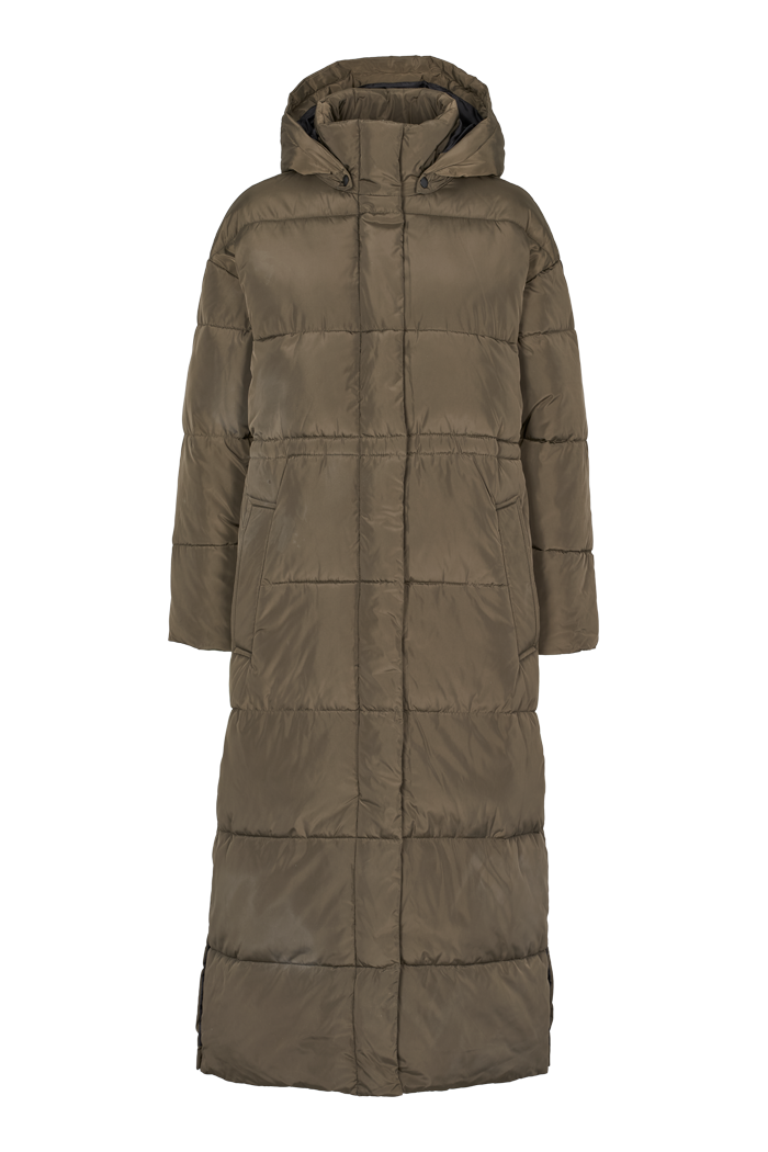 Basic Apparel Dagmar Long Coat Coats 210 Dark Army