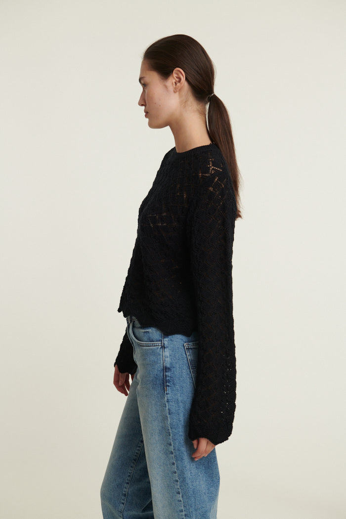 Basic Apparel Dania LS Sweater Sweaters 001 Black