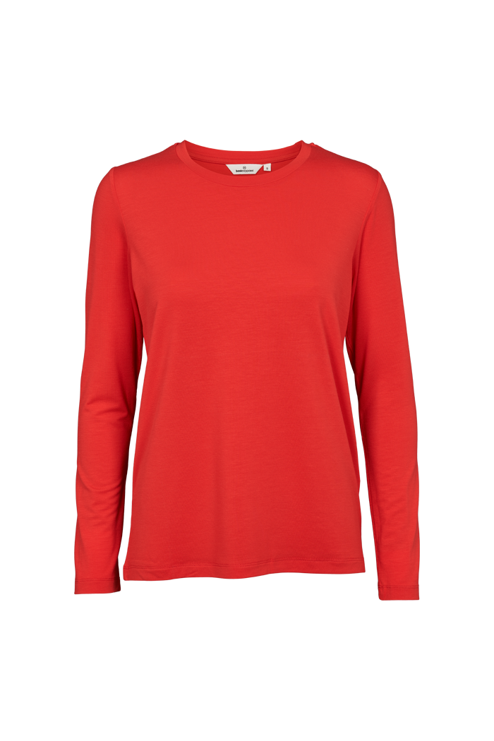Basic Apparel Jolanda LS Tee T-shirts 278 High Risk Red