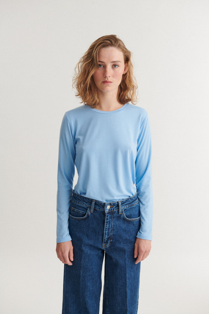 Basic Apparel Jolanda LS Tee T-shirts 772 Frozen fjord