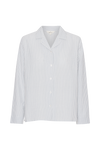 Juna PJ Shirt GOTS - Ashley Blue/Whisper White