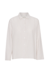 Juna PJ Shirt GOTS - Feather Gray/Whisper White