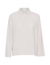 Juna PJ Shirt GOTS - Feather Gray/Whisper White