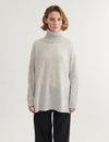 Line T-Neck - Light Grey Mel.