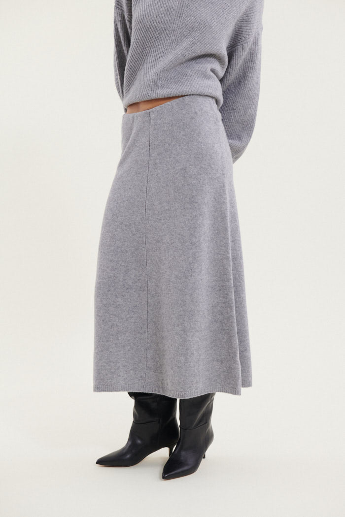 Basic Apparel Lise 3/4 Skirt Skirts 318 Light Grey Mel.