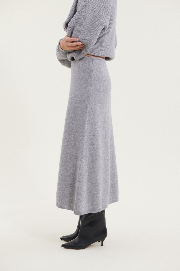 Basic Apparel Lise 3/4 Skirt Skirts 318 Light Grey Mel.