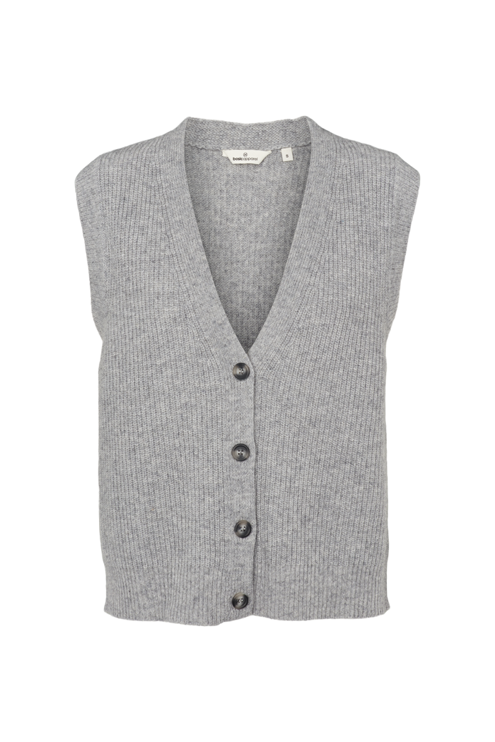 Basic Apparel Lise Vest Vests 318 Light Grey Mel.