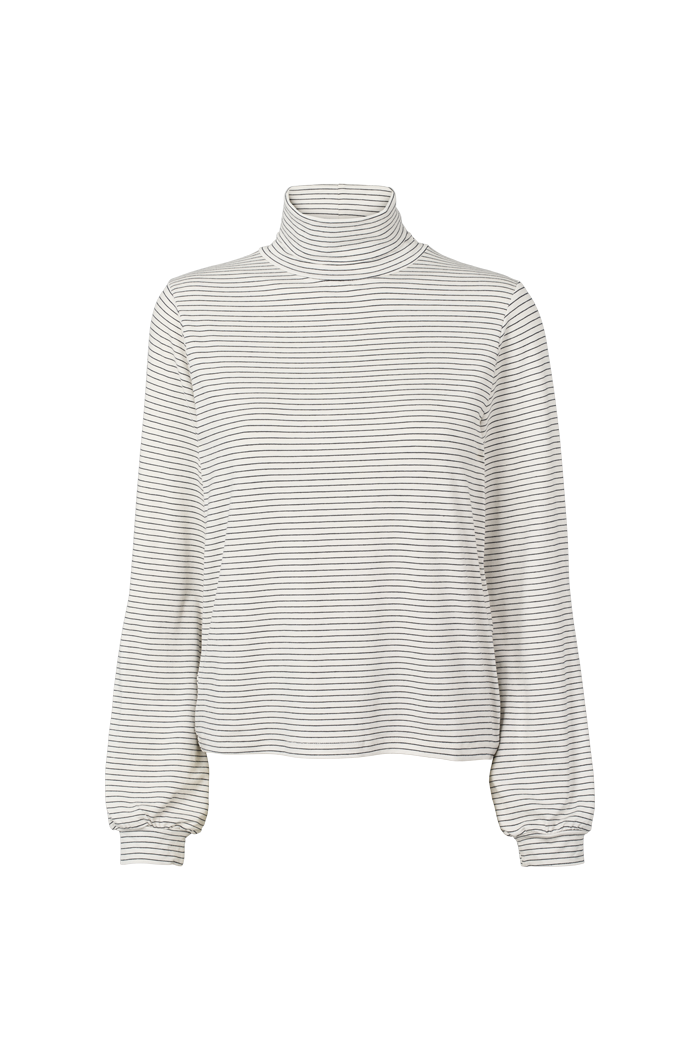 Basic Apparel Liva T-Neck T-shirts 705 whisper white / Sky captain