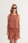 Basic Apparel Lotus Top Toppe 780 cedar wood