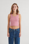 Ludmilla Crop Tank - Cashmere Rose