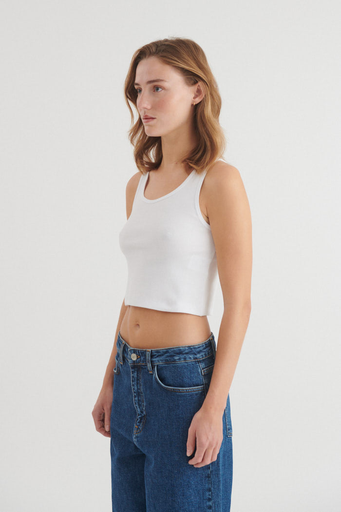 Basic Apparel Ludmilla Crop Tank Tops & tank-tops 423 Bright White
