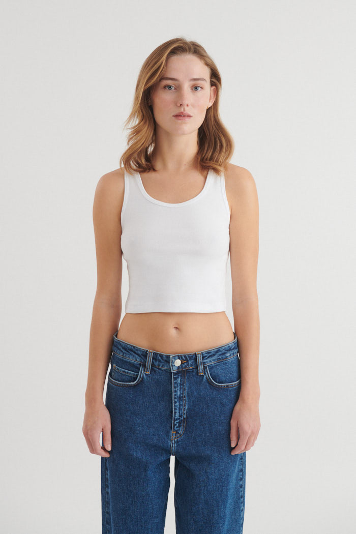 Basic Apparel Ludmilla Crop Tank Tops & tank-tops 423 Bright White