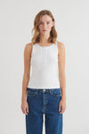 Ludmilla Granddad Tank - Bright White