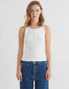 Ludmilla Granddad Tank - Bright White