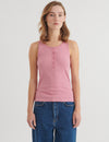 Ludmilla Granddad Tank - Cashmere Rose
