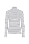 Basic Apparel Ludmilla High-neck T-shirts 702 Bright white / black