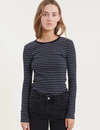 Ludmilla LS Tee - Black / bright white