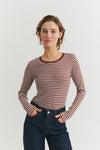 Ludmilla LS Tee - Tortoise shell / grey melange