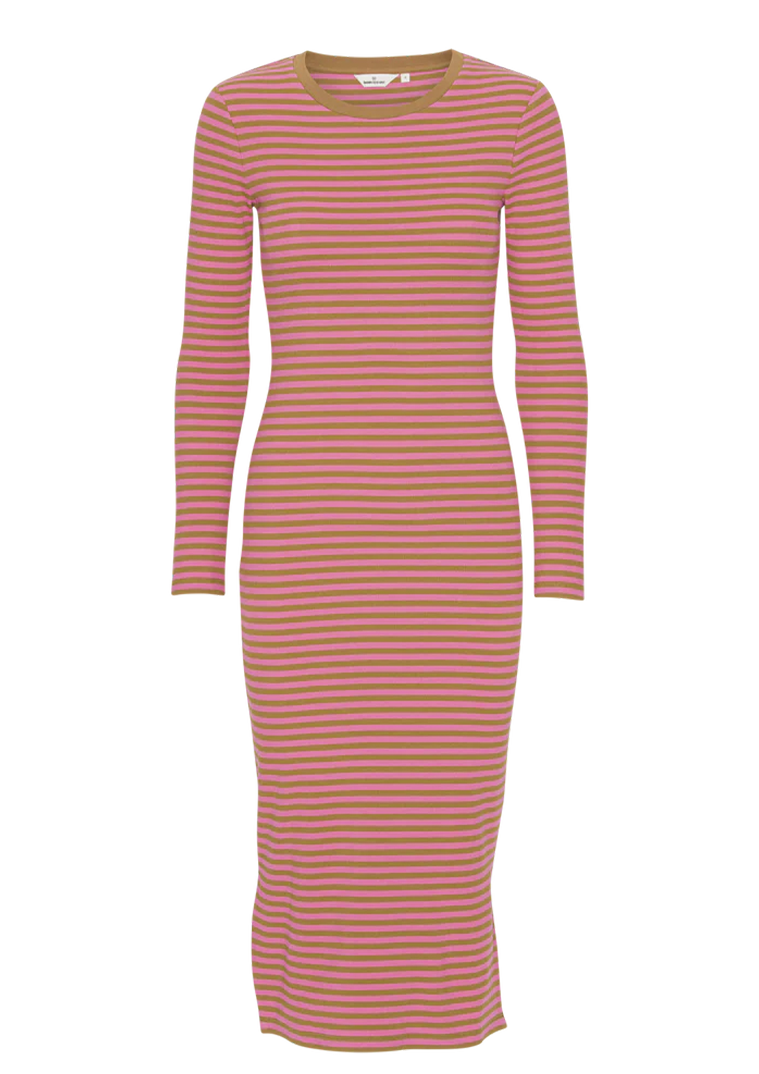 Basic Apparel Ludmilla Long Dress Dresses 529 Stripe Fruit Dove/508 Bronze Brown