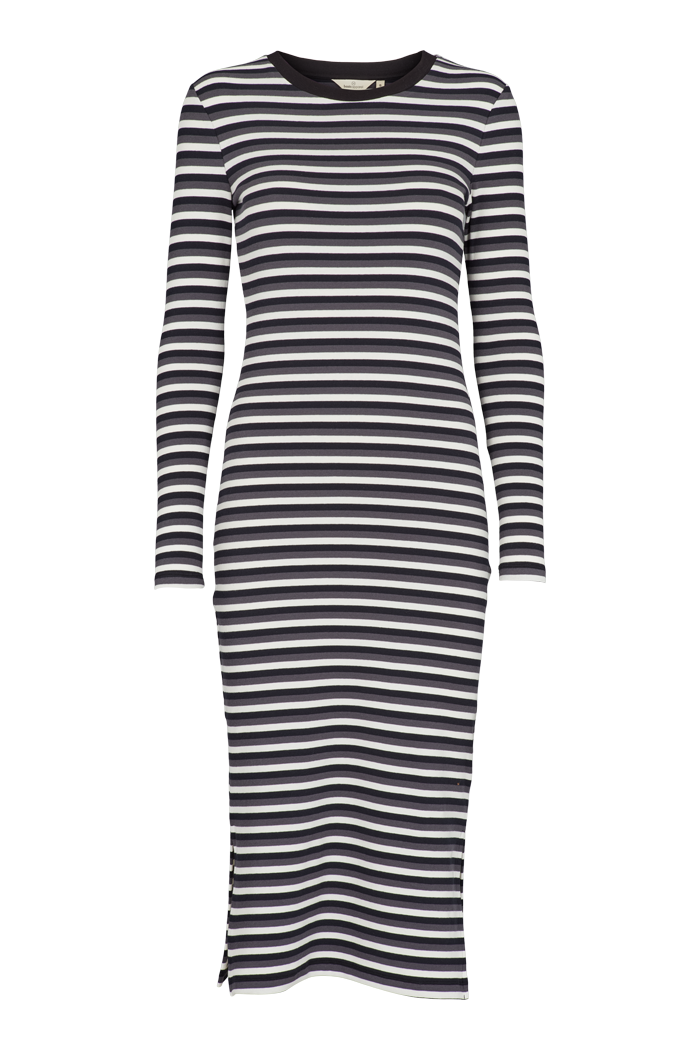 Basic Apparel Ludmilla Long Dress Dresses 653 whisper white/dark grey mel./black