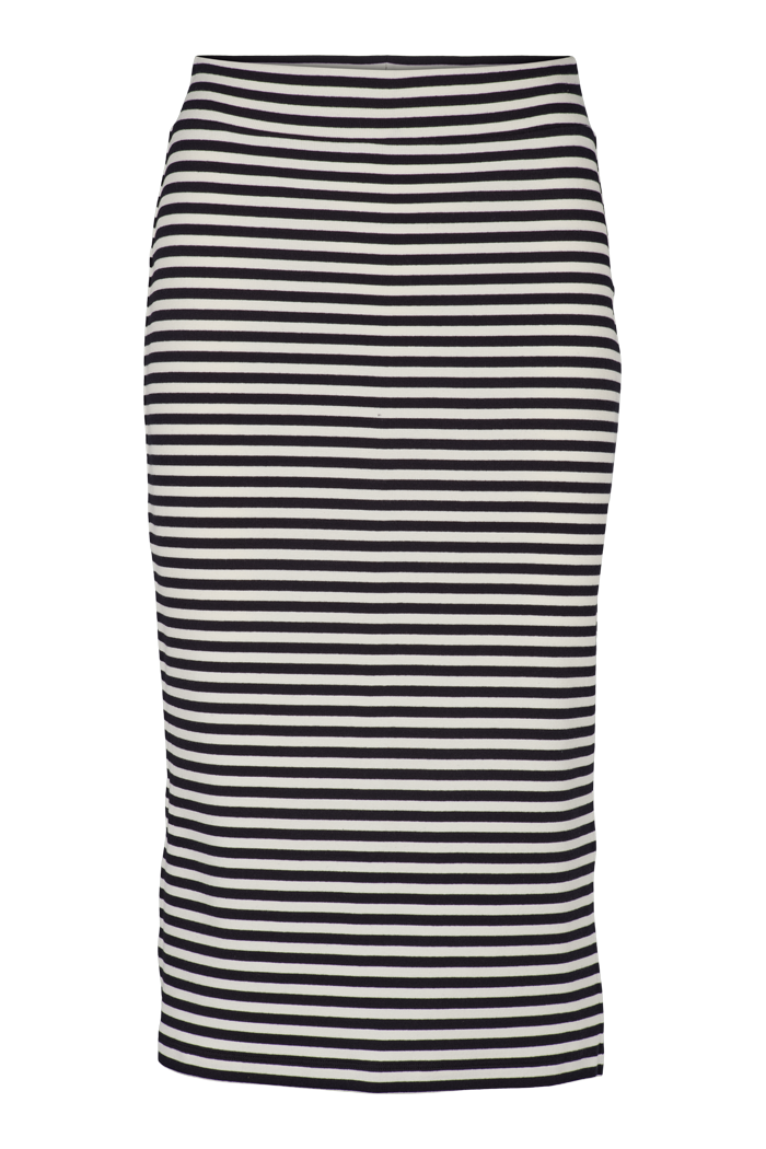 Basic Apparel Ludmilla Long Skirt Skirts 653 whisper white/dark grey mel./black