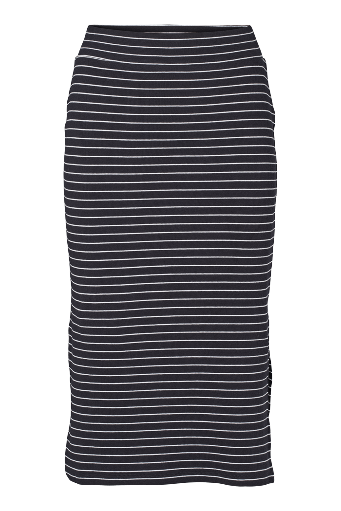 Basic Apparel Ludmilla Long Skirt Skirts 703 Black / bright white