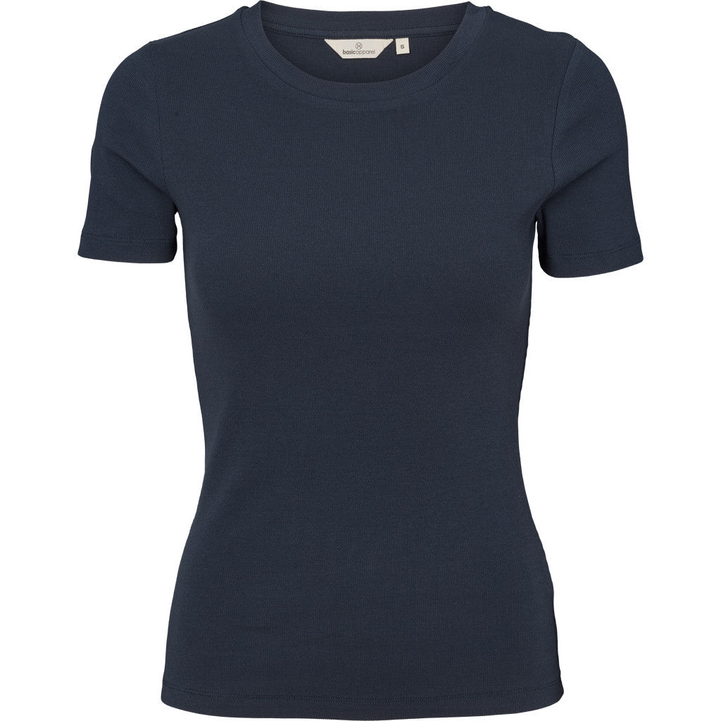 Basic Apparel Ludmilla O-Neck T-shirts 048 Navy