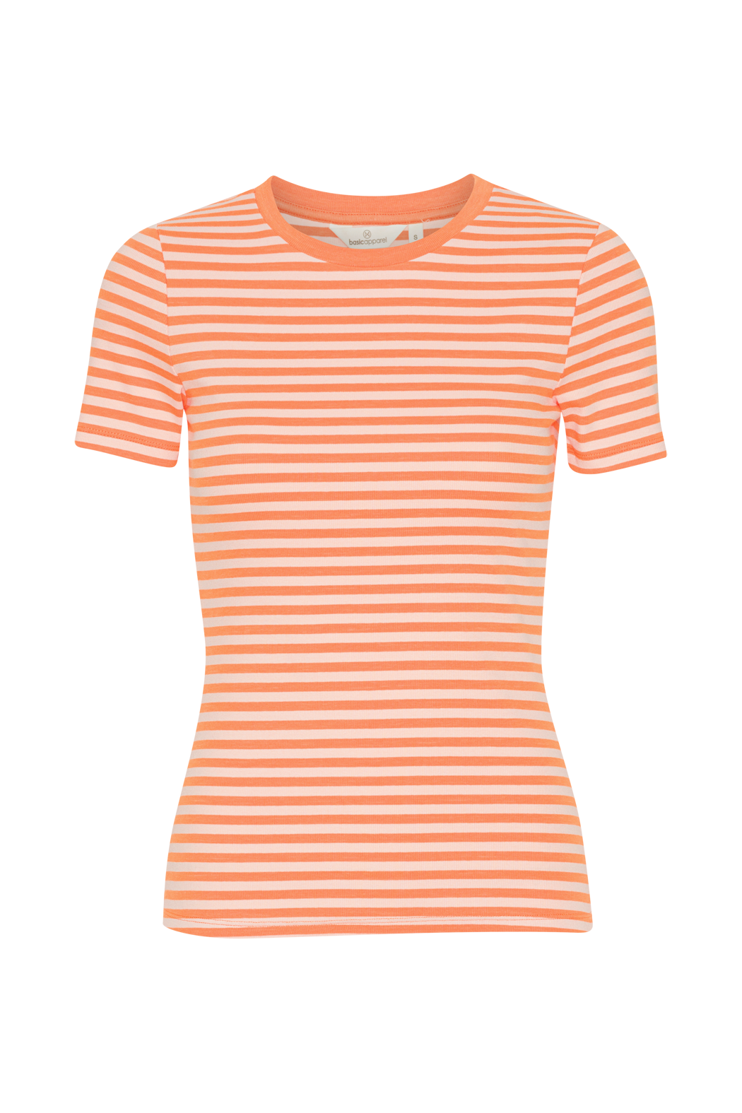 Basic Apparel Ludmilla O-Neck T-shirts 562 Mandarin Orange/Salmon