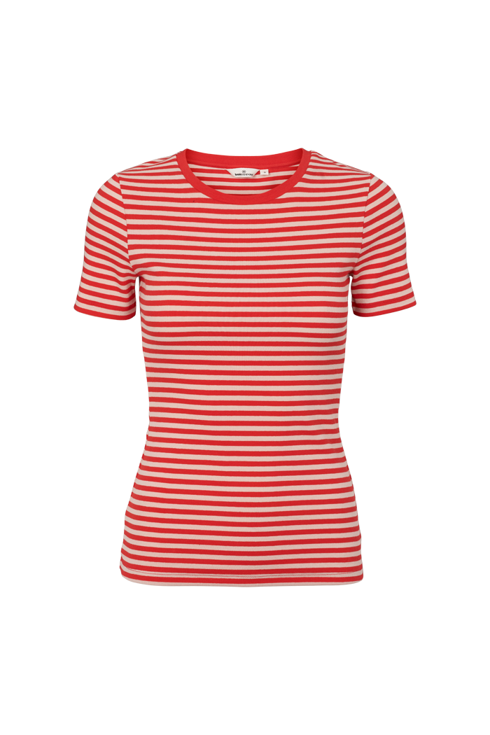 Basic Apparel Ludmilla O-Neck T-shirts 706 High risk red / rose dust