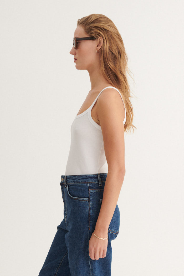 Basic Apparel Ludmilla Strap Top Tops & tank-tops 423 Bright White